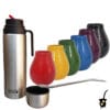 Yerba Mate Ceramic Starter Set with Flask Bombilla and Large Mate Cup