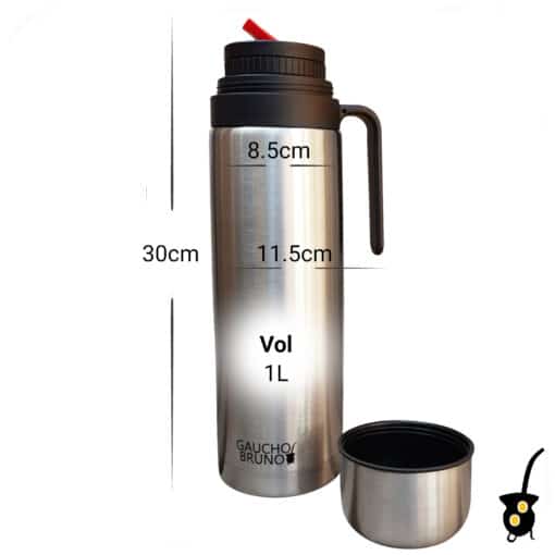 yerba mate flask with precision iconic red serving spout