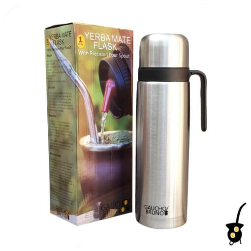 yerba mate flask with precision iconic red serving spout