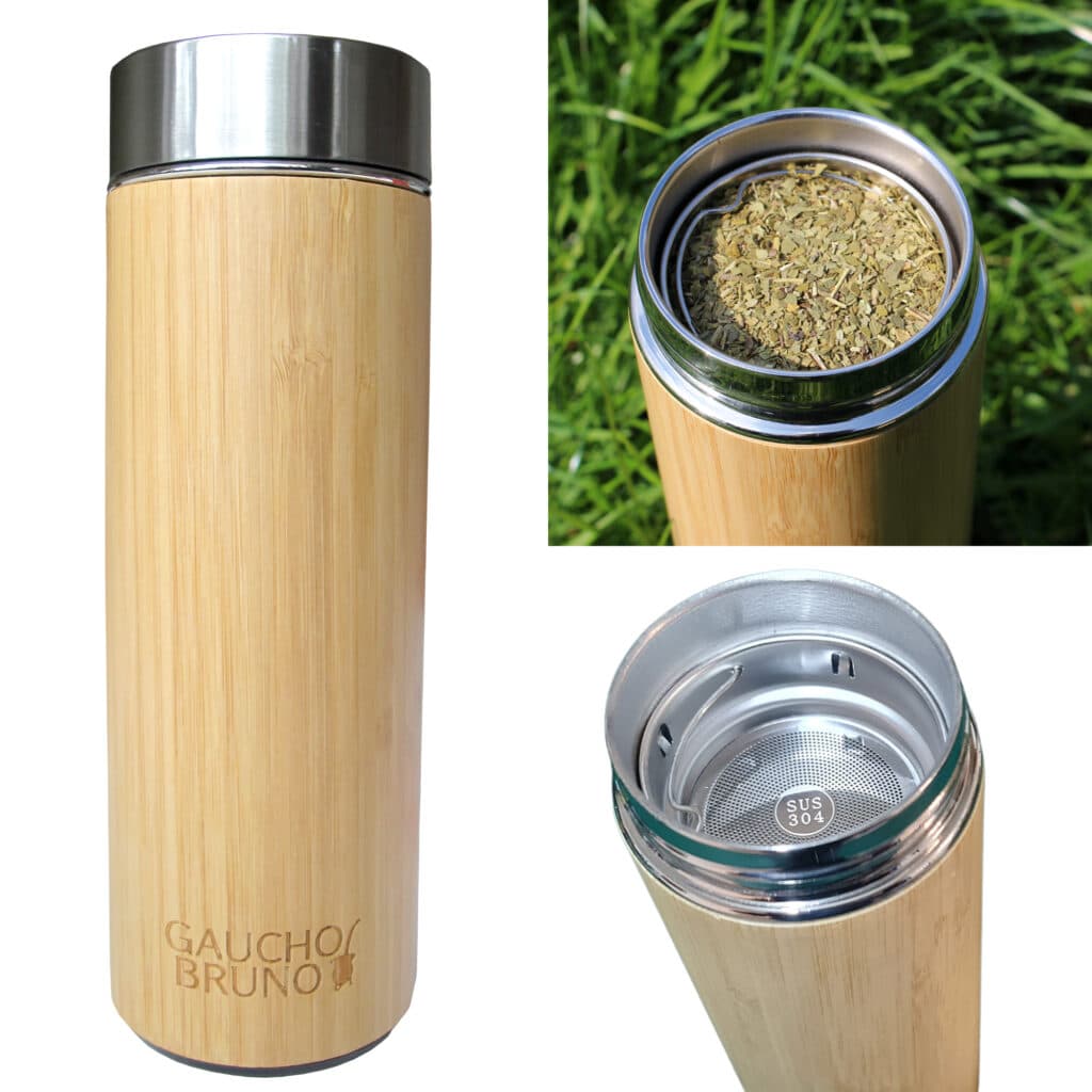 bamboo vacuum flask with filter