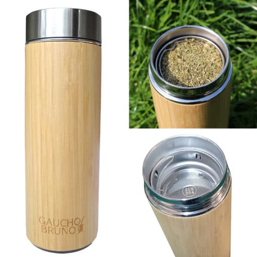 bamboo vacuum flask with filter