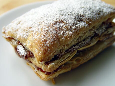 delicious pastry filled with mango jelly and dulce de leche